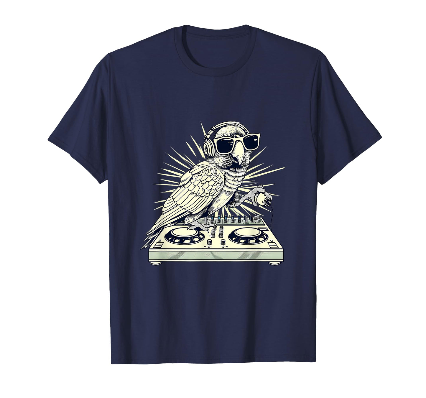 Parrot DJ Turntable DJ Parrot Bird EDM House Music Producer T-Shirt