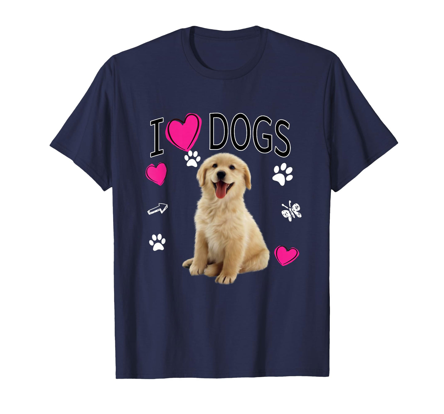 I Love Dogs Shirt - Golden Labrador retriever t shirt T-Shirt