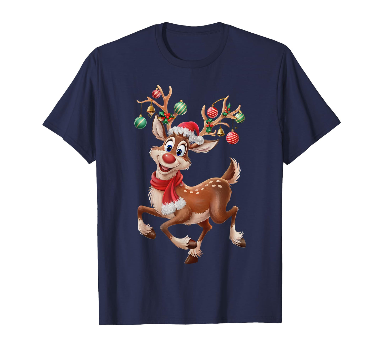 funny Rudolph The Red Nose Reindeer For Kids & Christmas boy T-Shirt