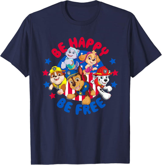 PAW Patrol Be Happy, Be Free 4th Of July T-Shirt