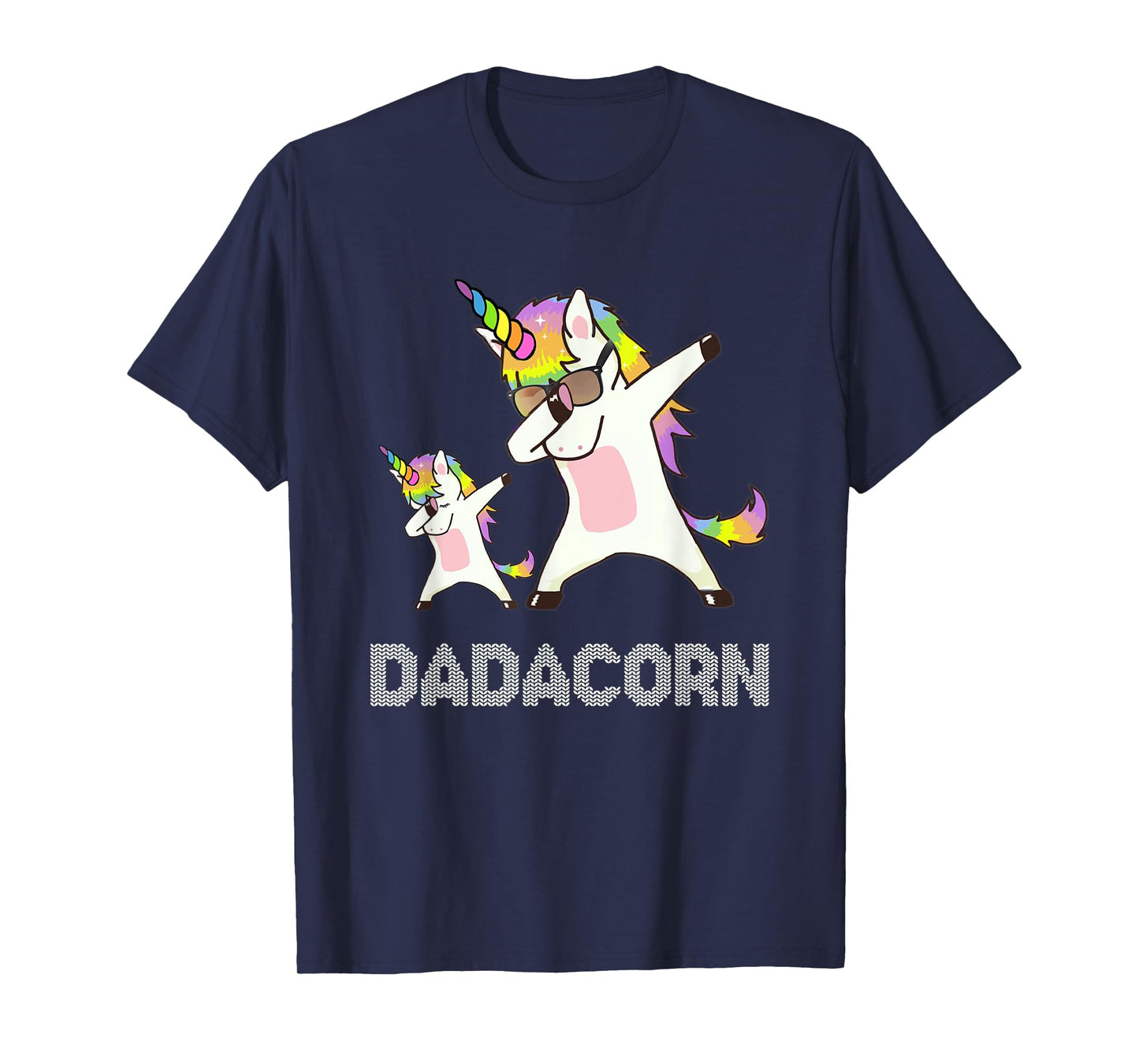 Dadacorn Unicorn Dad T-Shirt - Men-Adults - Black - Small - Short Sleeve - Cotton, Polyester