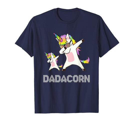 Dadacorn Unicorn Dad T-Shirt - Men-Adults - Black - Small - Short Sleeve - Cotton, Polyester