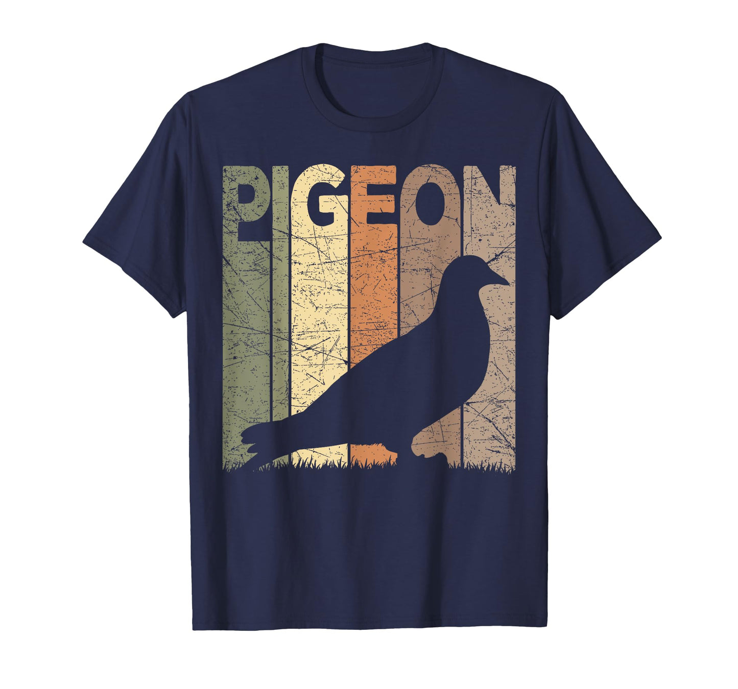 Pigeon Vintage Birdwatching Retro Pigeon Ornithology T-Shirt, Small, Black