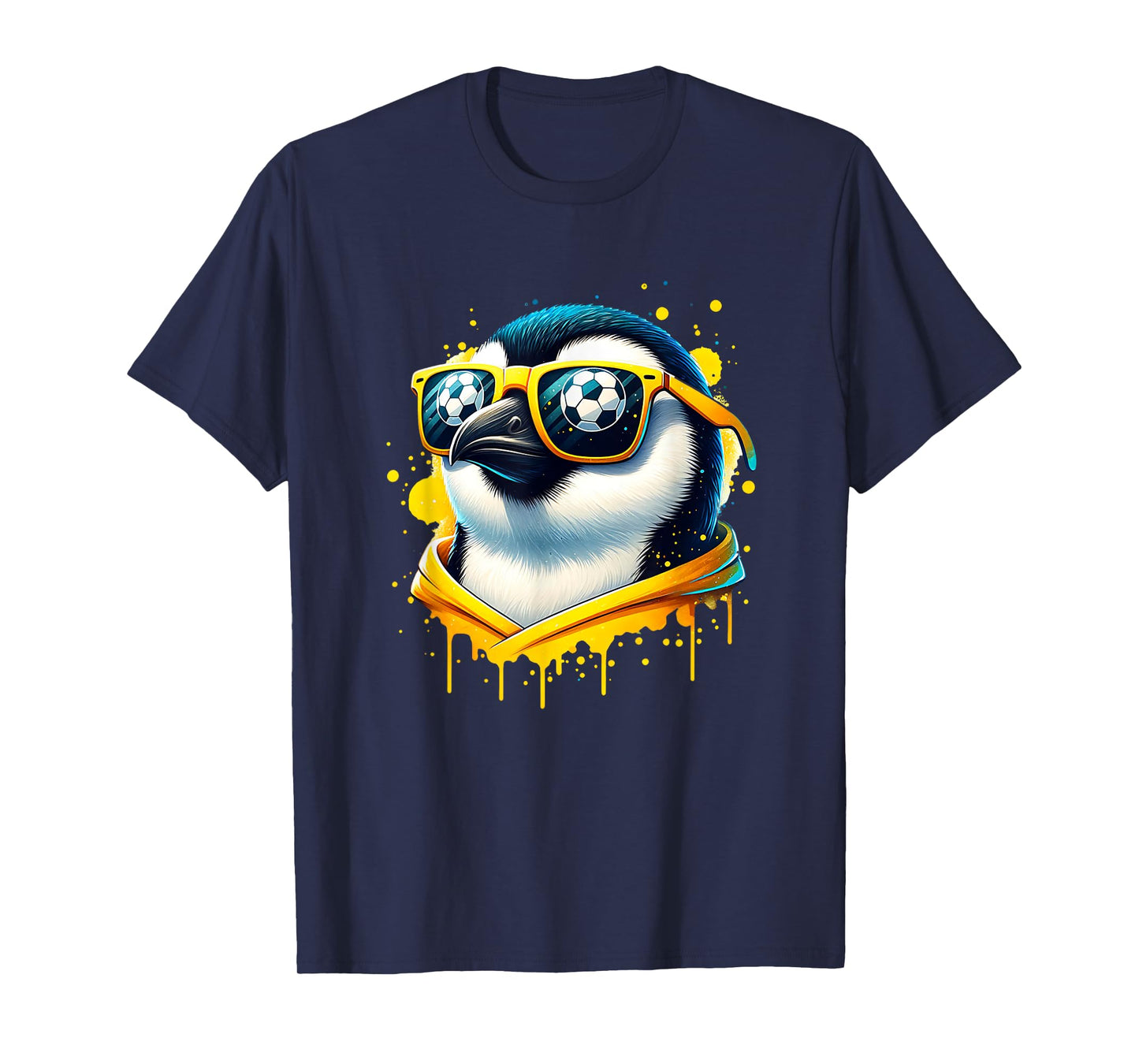Cool Penguin Soccer Player Fan Champion T-Shirt
