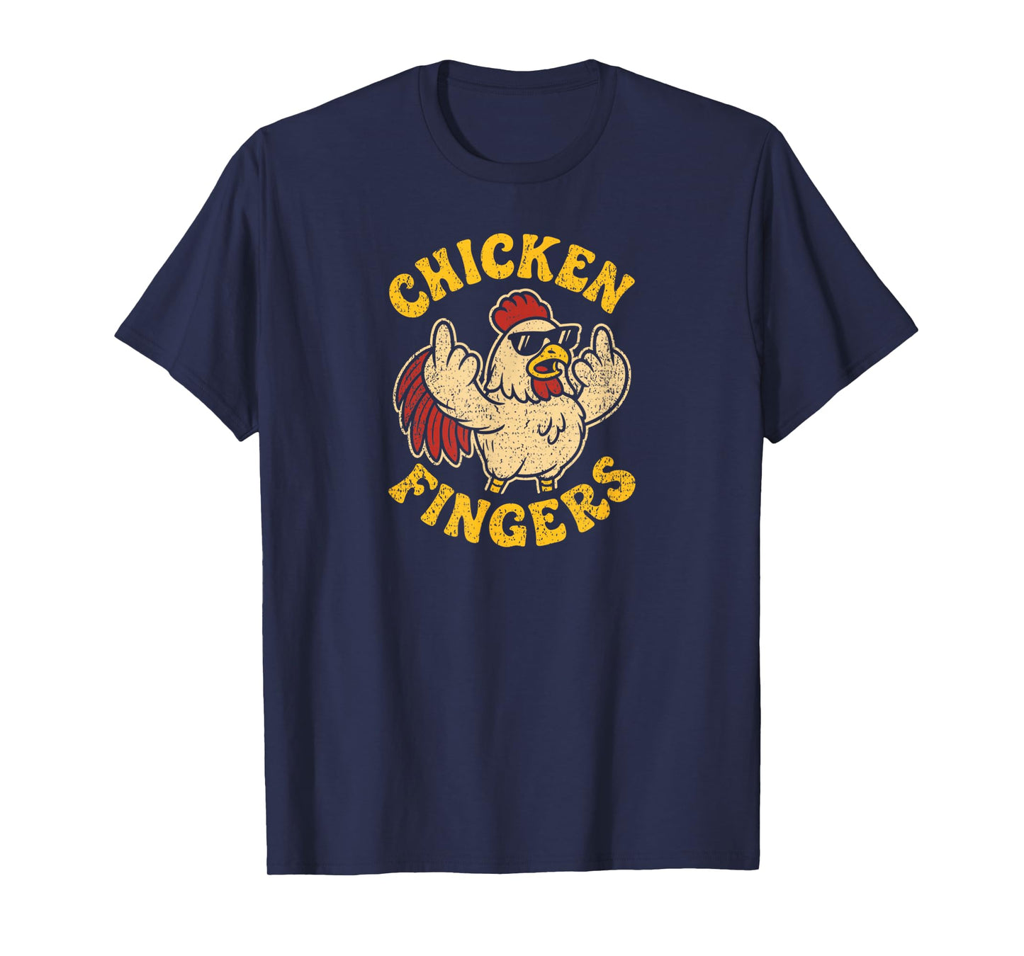 Angry Chicken Flipping Off Middle Fingers Pun Cluck Off Meme T-Shirt