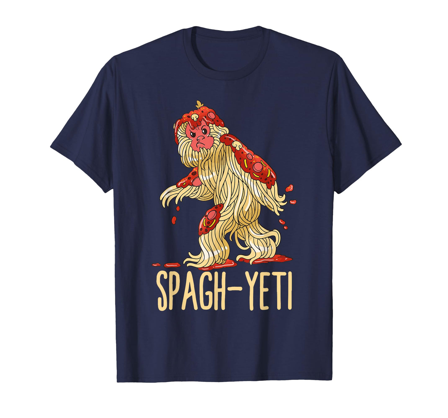 Spag-Yeti Spaghetti Spagyeti Funny Ramen Noodle Pasta T-Shirt