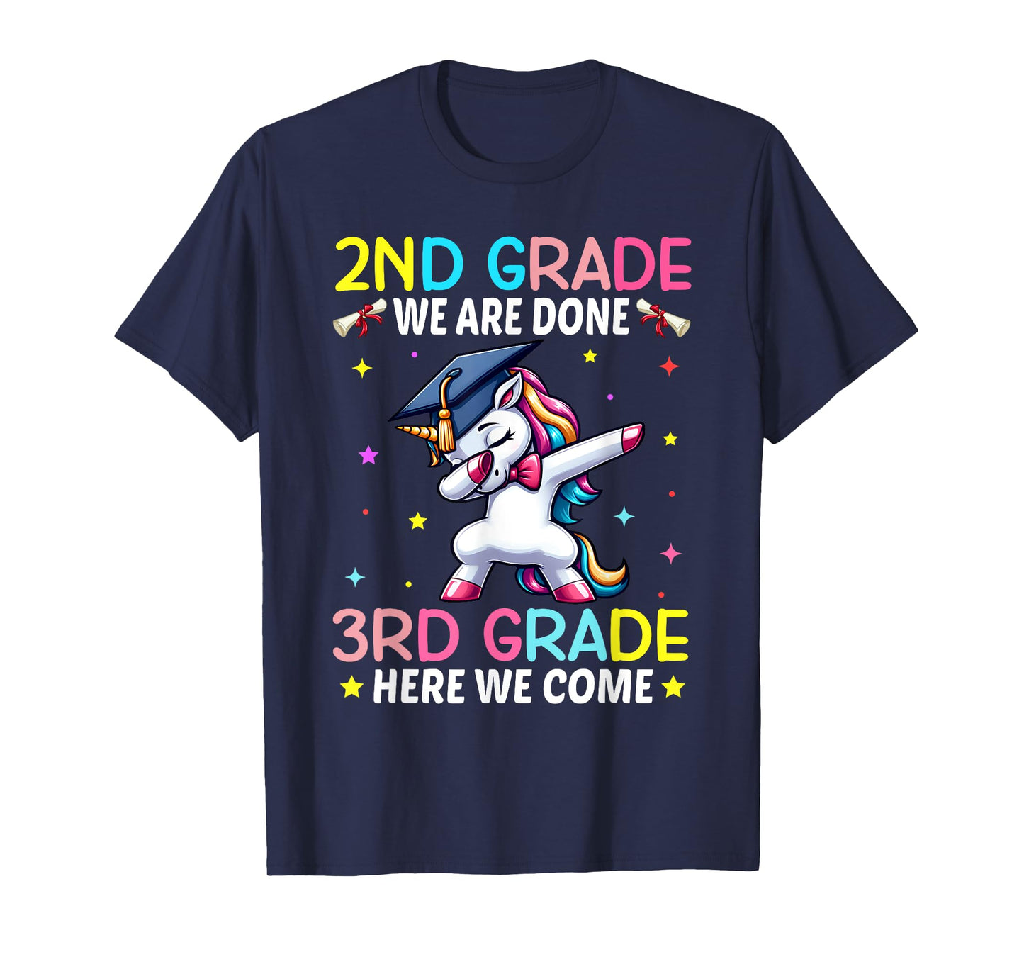 Girls 2nd Grade Graduation Unicorn Outfit Hello 3rd Grade T-Shirt