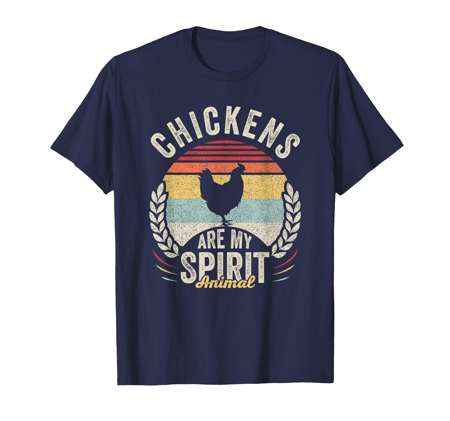 Vintage Retro Chickens Are My Spirit Animal Chicken Lover T-Shirt