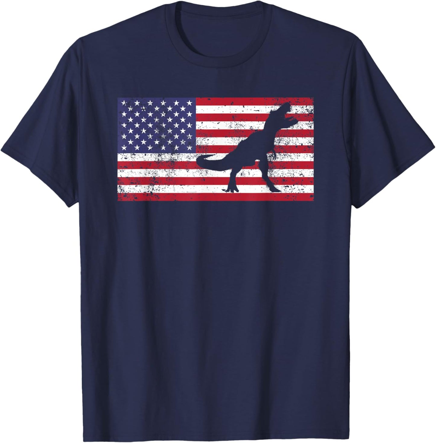 T Rex Boys T Shirt American Flag Boys 4th of July Dinosaur T-Shirt