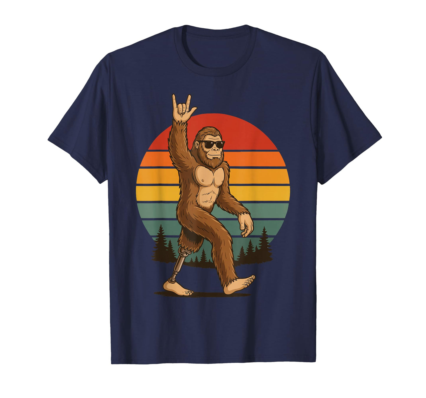 Bigfoot Amputee Retro Sasquatch T-Shirt