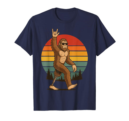 Bigfoot Amputee Retro Sasquatch T-Shirt