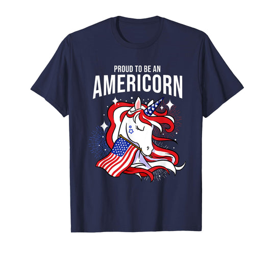 Proud To Be An Americorn Fourth Of July T-Shirt