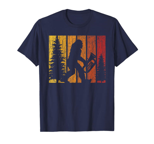 Bigfoot Lover Tuba Player Musical Instrument Musician T-Shirt