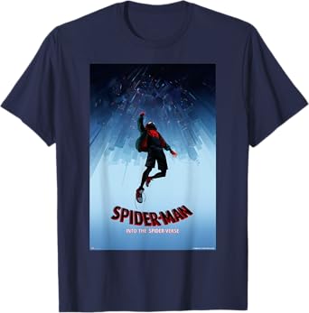 Marvel Spider-Man Spiderverse Upside Down Poster T-Shirt