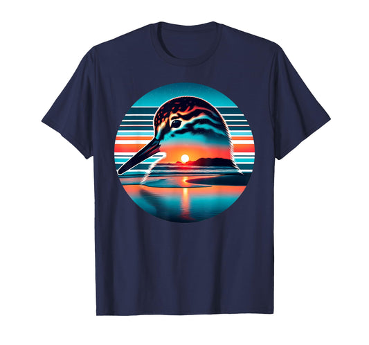 Sandpiper Bird Sunset Retro Style Safari Vintage 70s T-Shirt