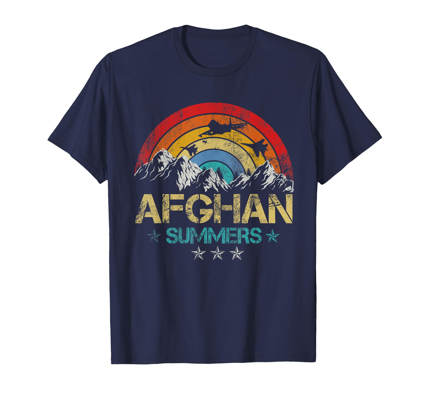 Afghanistan Summer Veteran Fighter Jet Patriotic 4th of July T-Shirt