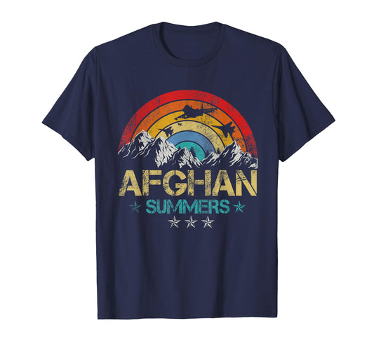 Afghanistan Summer Veteran Fighter Jet Patriotic 4th of July T-Shirt