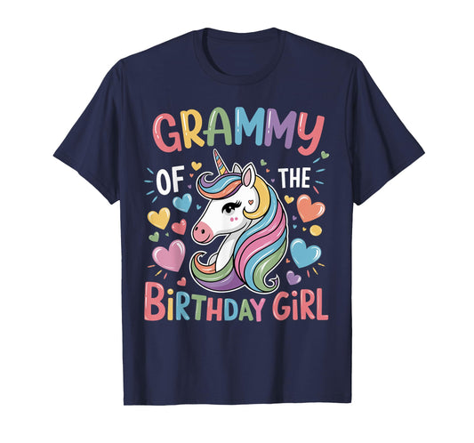 Grammy of The Birthday Girl Matching Unicorn Bday Grandma T-Shirt