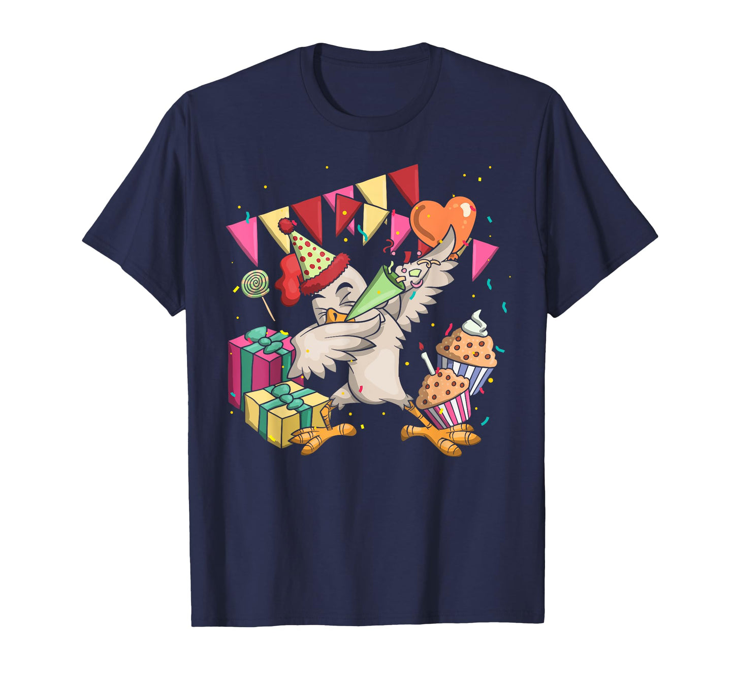 Funny Farm Bird Dab Chicken Anniversary Party Kids Birthday T-Shirt