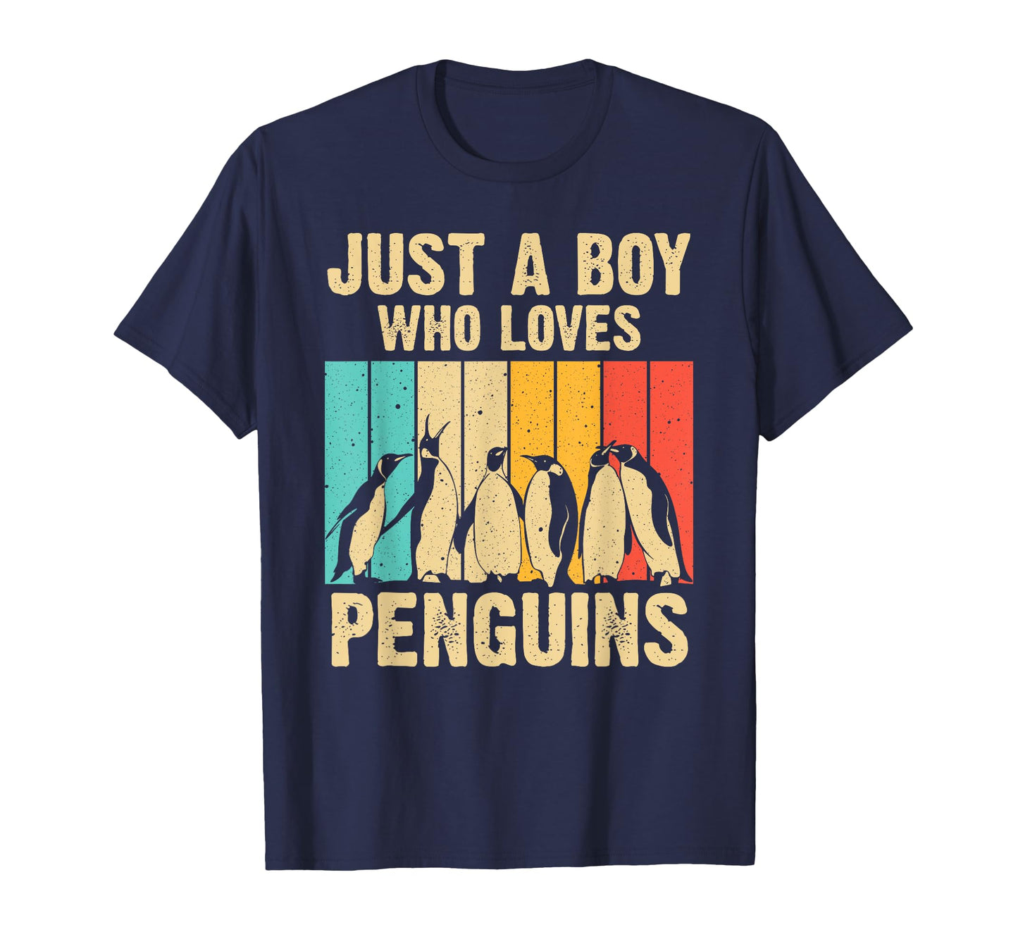 Cute Penguin Art Boys Kids Men Bird Zoologist Penguin Lovers T-Shirt