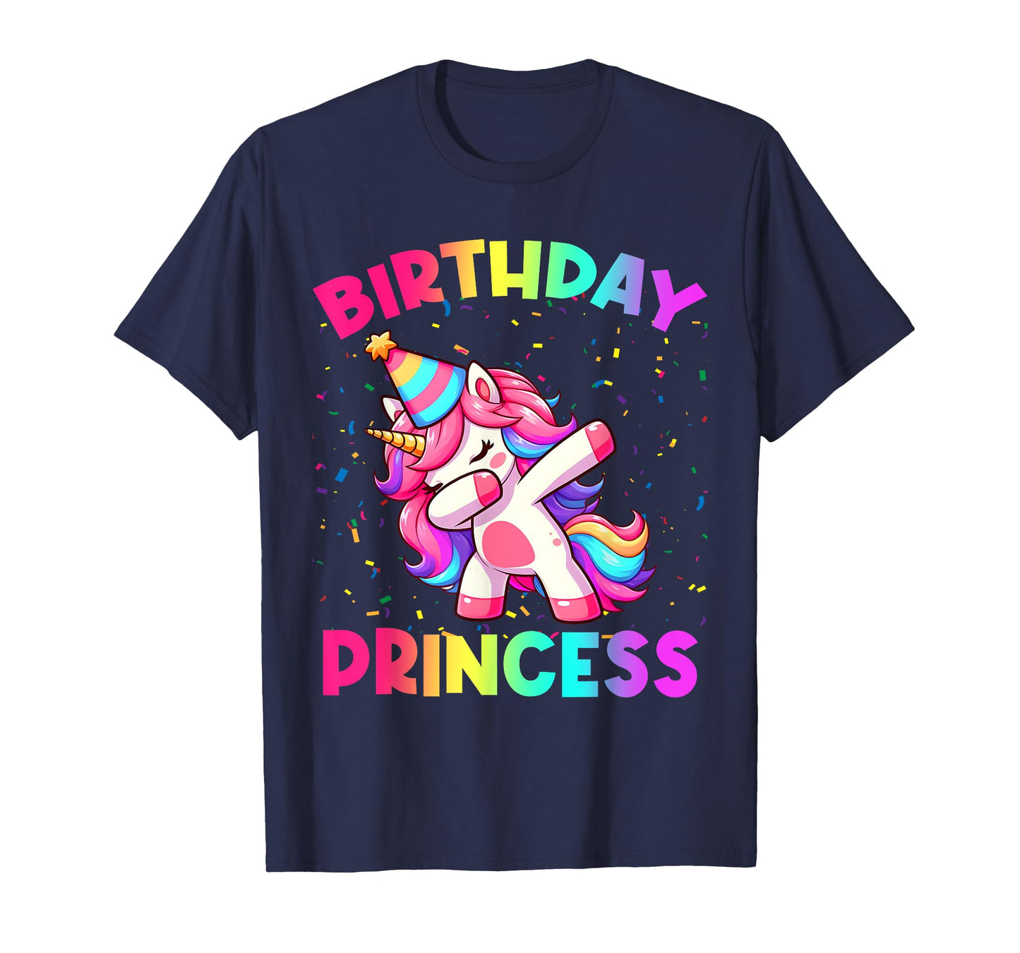 Birthday Princess Unicorn Party Funny Girls Kids T-Shirt
