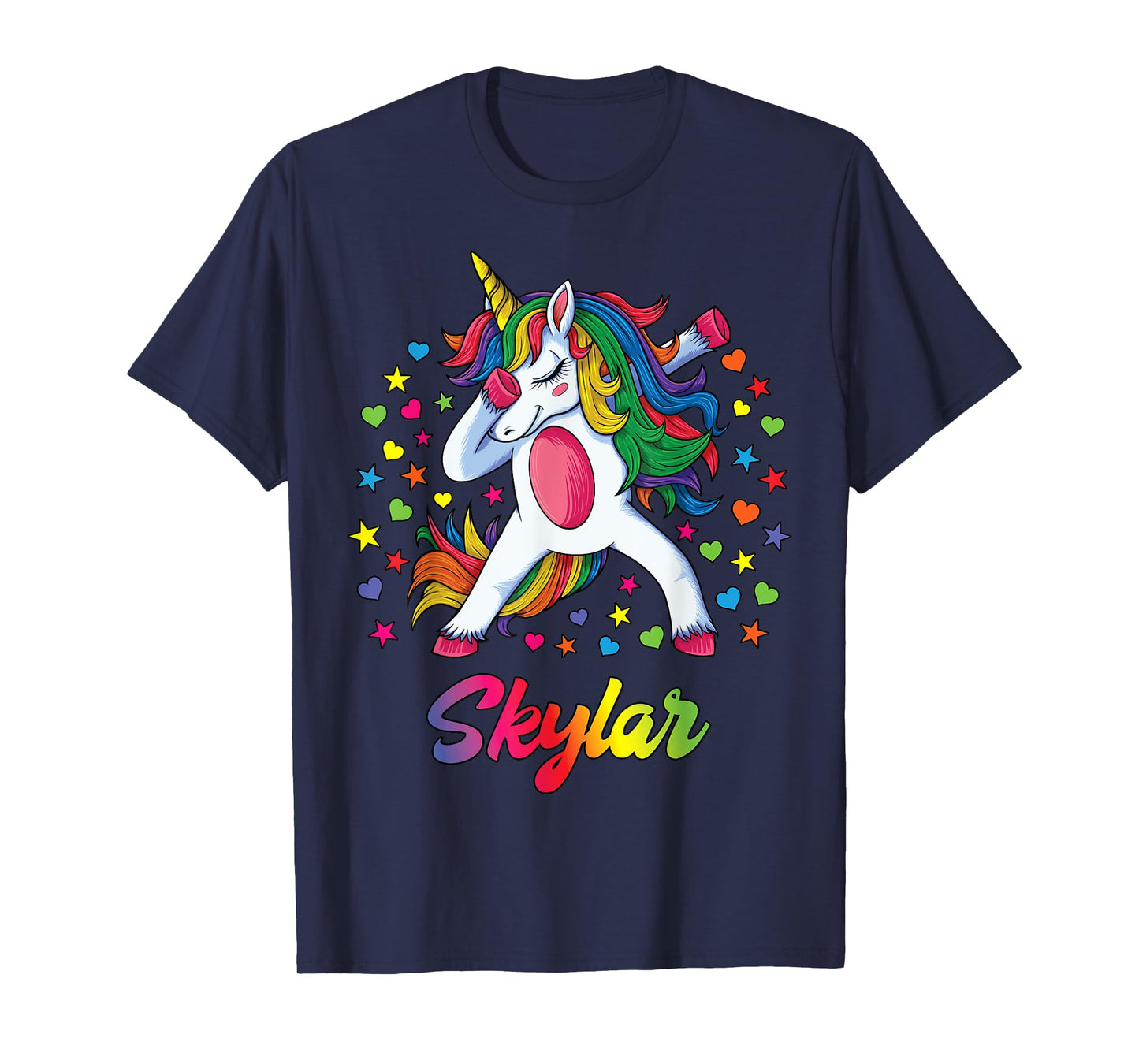 Skylar Personalised Name Unicorn Girl Gift T-Shirt
