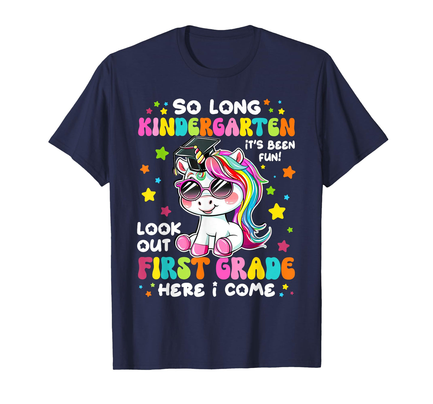 Kindergarten Graduation 2025 Unicorn Girls Graduate Kid Grad T-Shirt