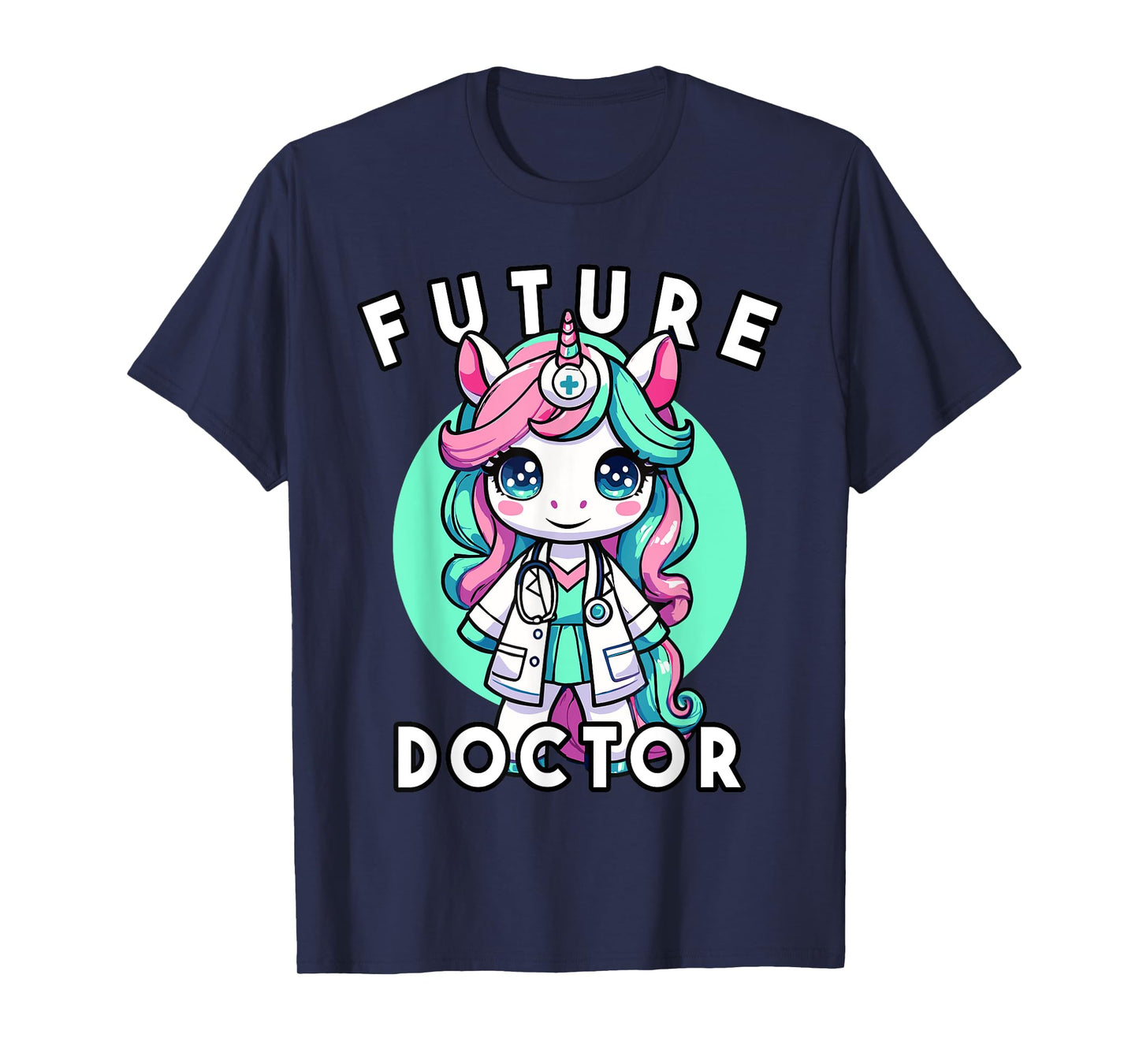 Future Doctor Girls Unicorn Medical Career Graphic T-Shirt