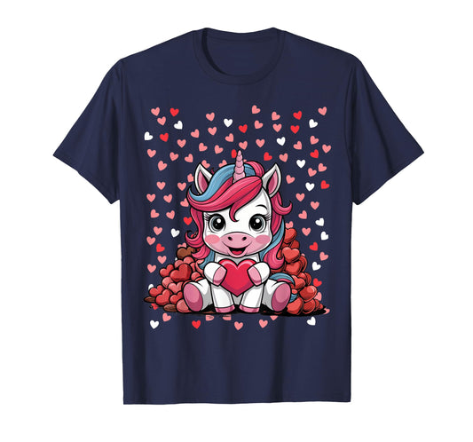 Valentines Outfit Idea For Kids Unicorn Themed Valentines T-Shirt