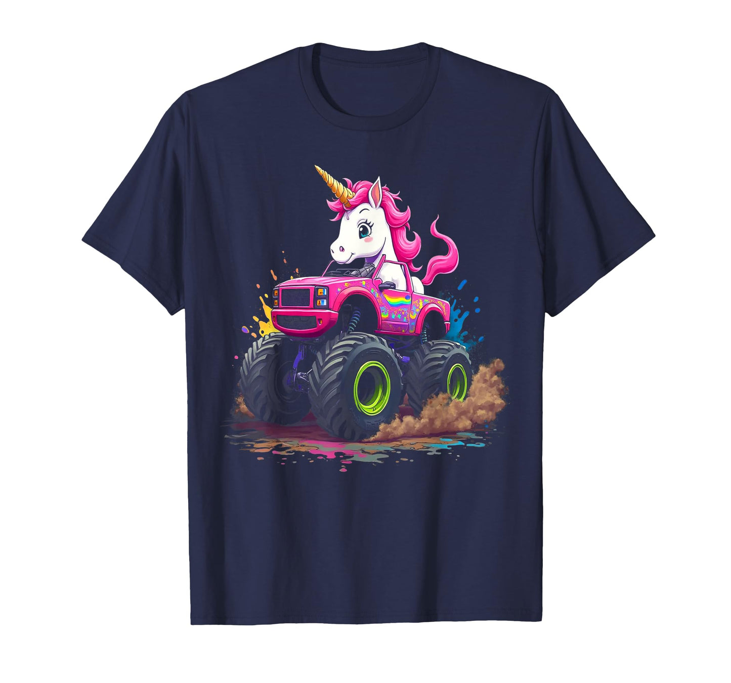 Monster Truck Unicorn Birthday Party Monster Truck Girl T-Shirt