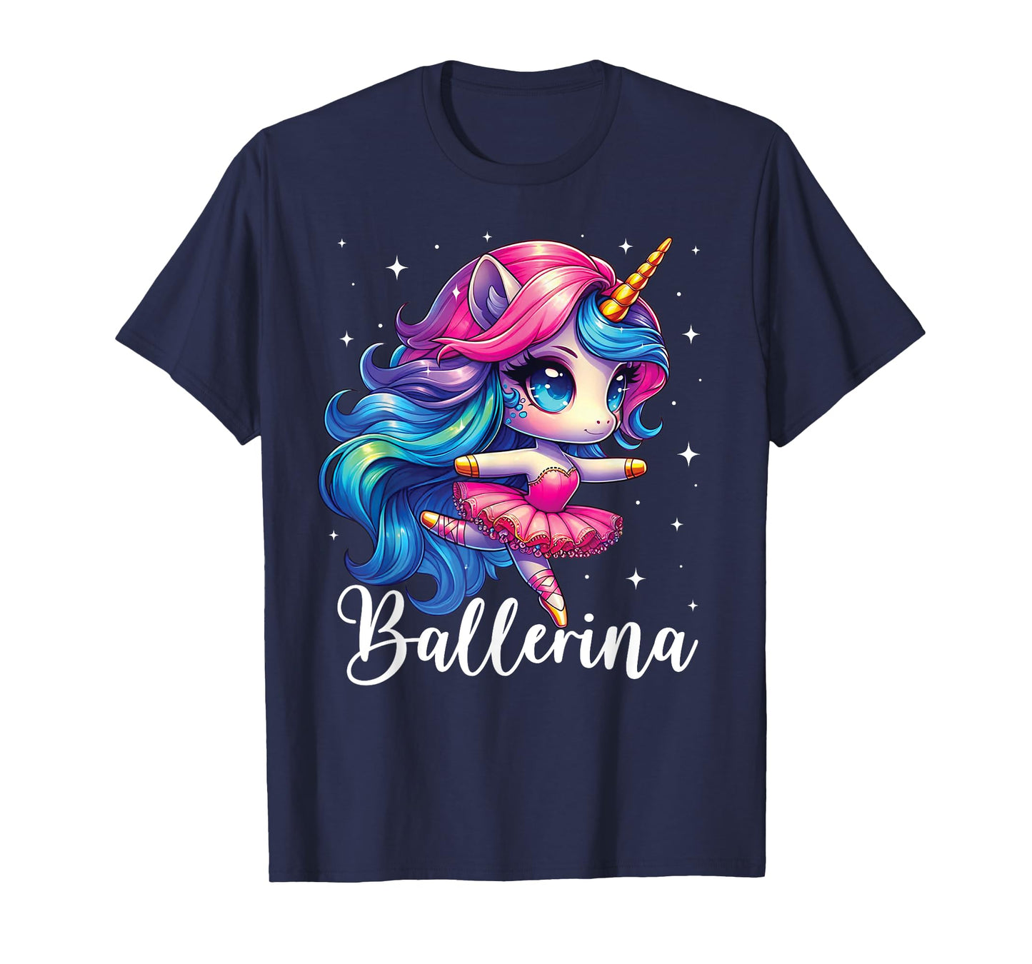 Ballerina Dancer Unicorn Girl Cute Ballet Kids Toddler T-Shirt
