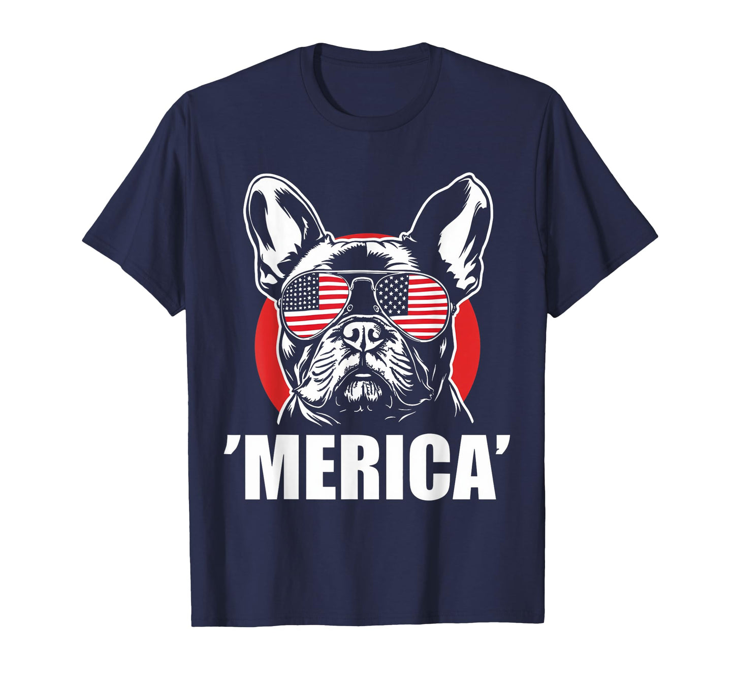 American Flag Merica French Bulldog 4th Of July kids women T-Shirt