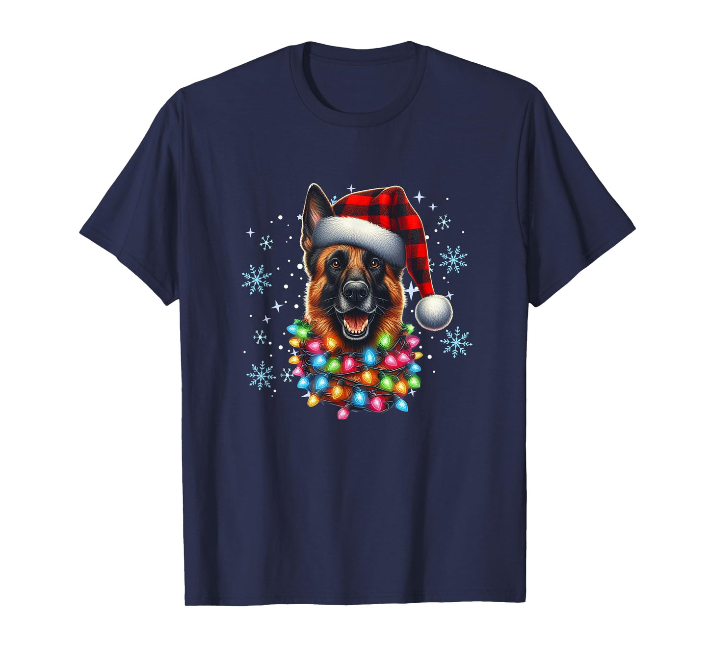 Belgian Shepherd Christmas Xmas Malinois Lover T-Shirt