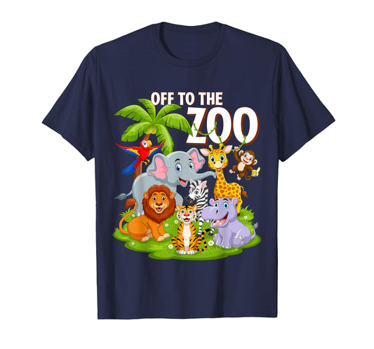 Safari Zoo Birthday Party Wild Zoo Animals Teacher Toddlers T-Shirt