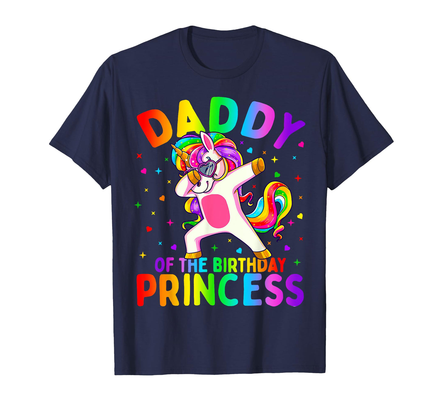 Daddy of the Birthday Princess Girl Dabbing Unicorn Dad T-Shirt