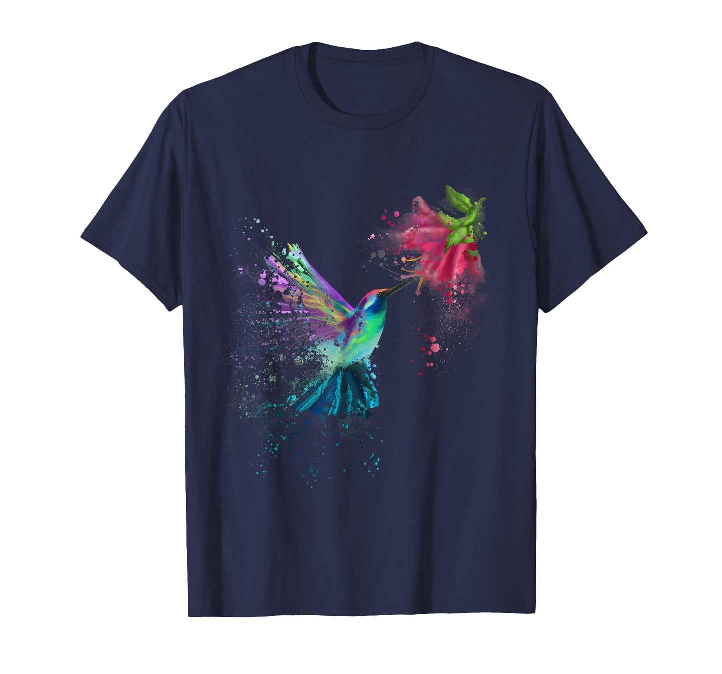 Hummingbird and Flower Bird Watcher Hummingbird Lover T-Shirt