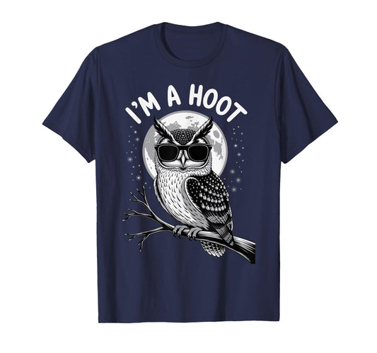 Funny I´m a Hoot Owl Bird Lover Sarcastic Owl Design T-Shirt