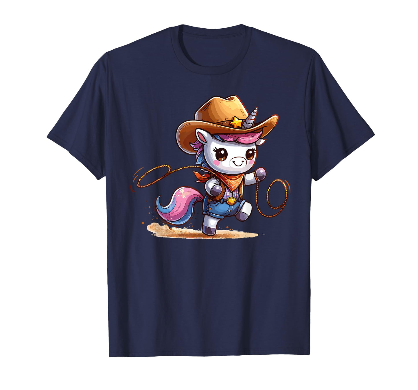 Western Rodeo Cowboy Hat Unicorn Texas Animals T-Shirt