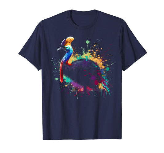 Cassowary Minimalist and Vibrant Style Christmas T-Shirt