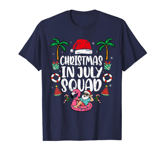 Christmas In July Squad Funny Summer Vacation Men Women Kids T-Shirt