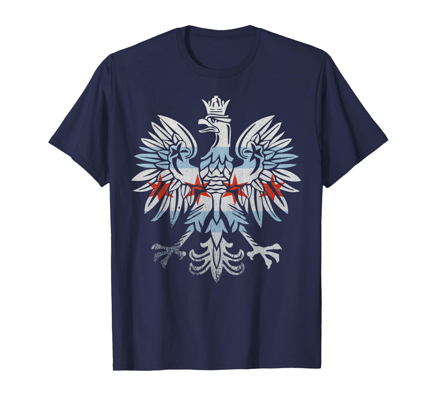 Cool Chicago Flag Polish Eagle | Funny Illinois Emblem Gift T-Shirt