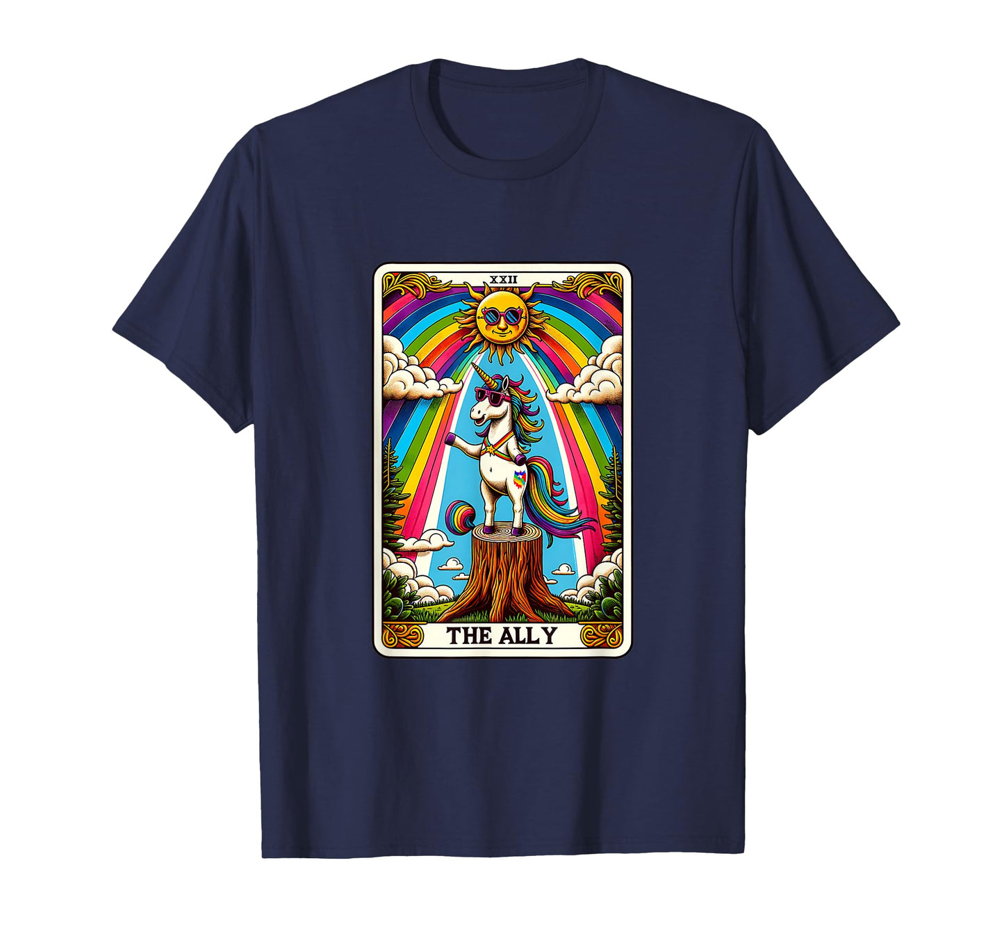 Ally Unicorn Pride Tarot Card LGBTQ Pride Gay, Funny LGBTQ T-Shirt