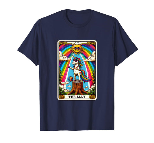 Ally Unicorn Pride Tarot Card LGBTQ Pride Gay, Funny LGBTQ T-Shirt