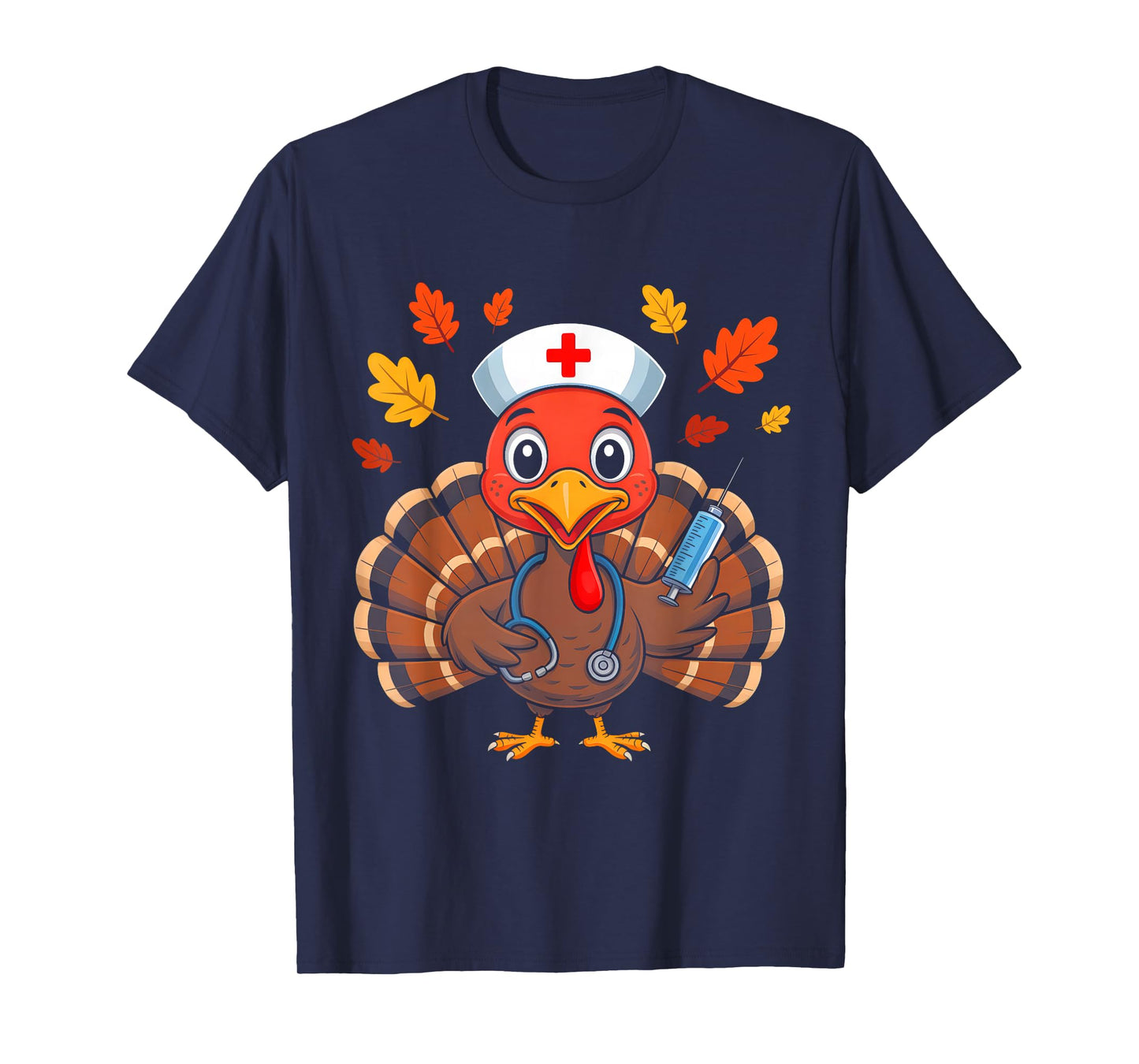 Turkey Nurse Thanksgiving Pilgrim Costume for Girls Women T-Shirt