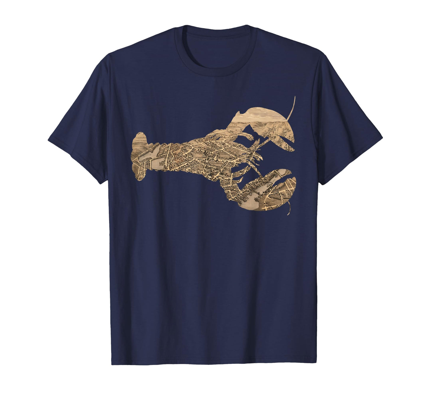 New London CT Lobster Map Silhouette T-Shirt