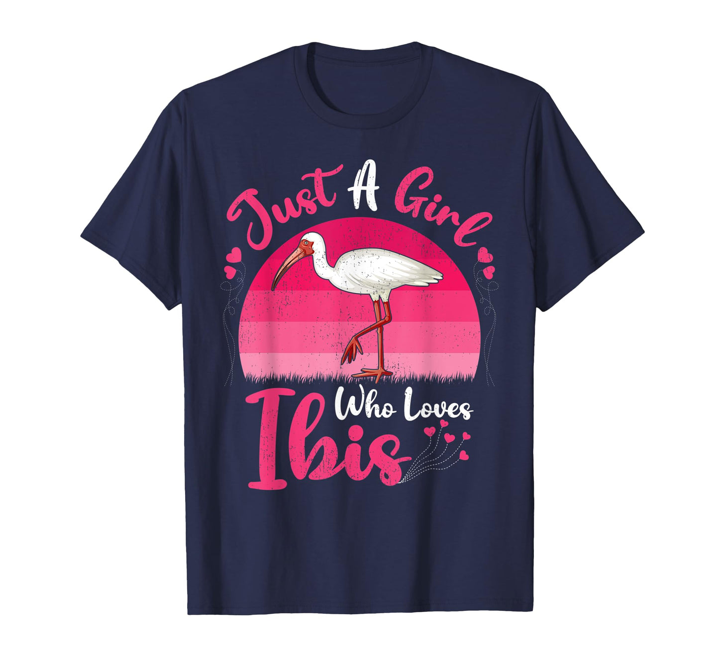 Vintage Ibis Bird Lover Just A Girl Who Loves Ibis T-Shirt