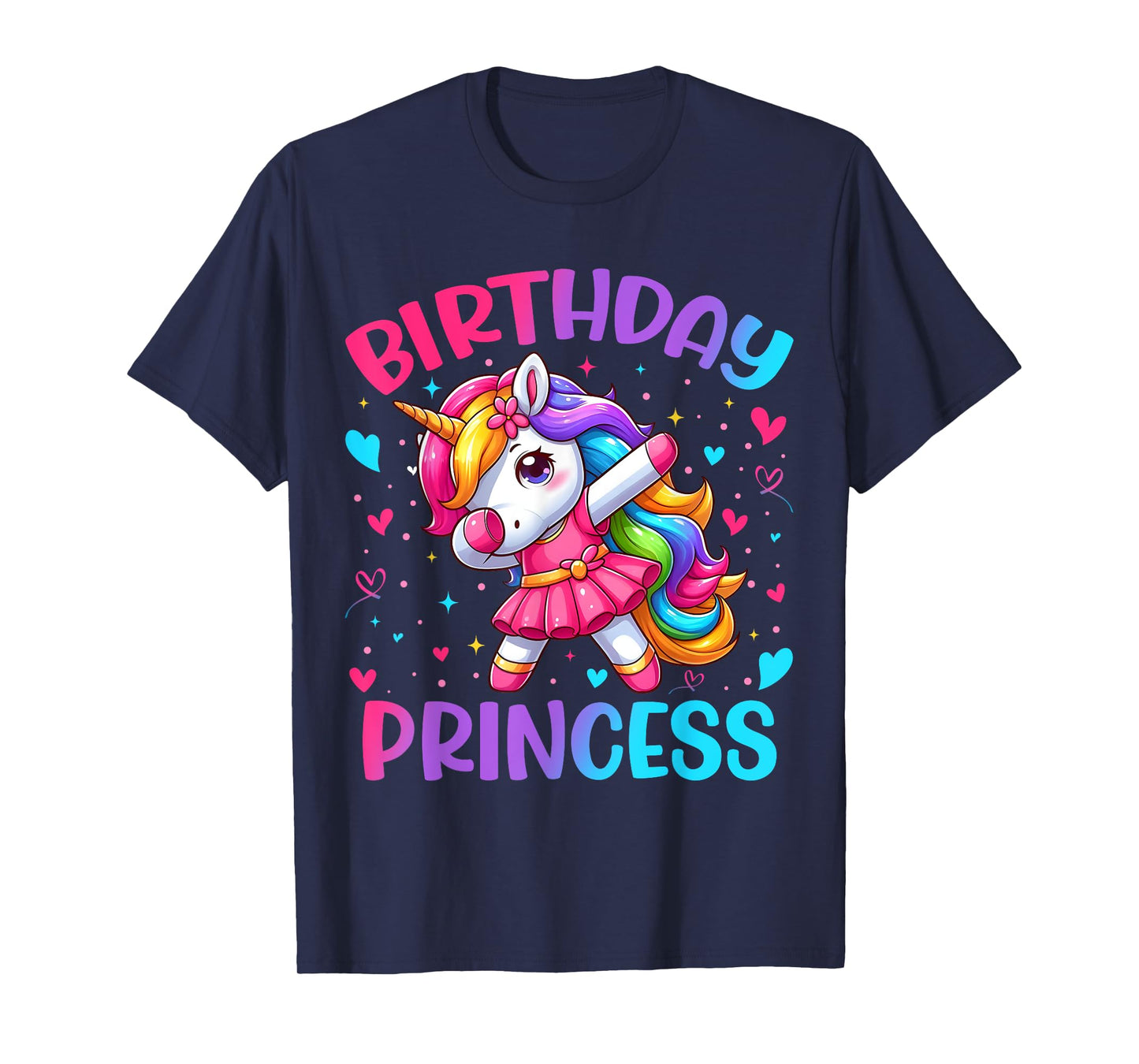 Birthday Princess Unicorn Dabbing Party Girls Kids T-Shirt