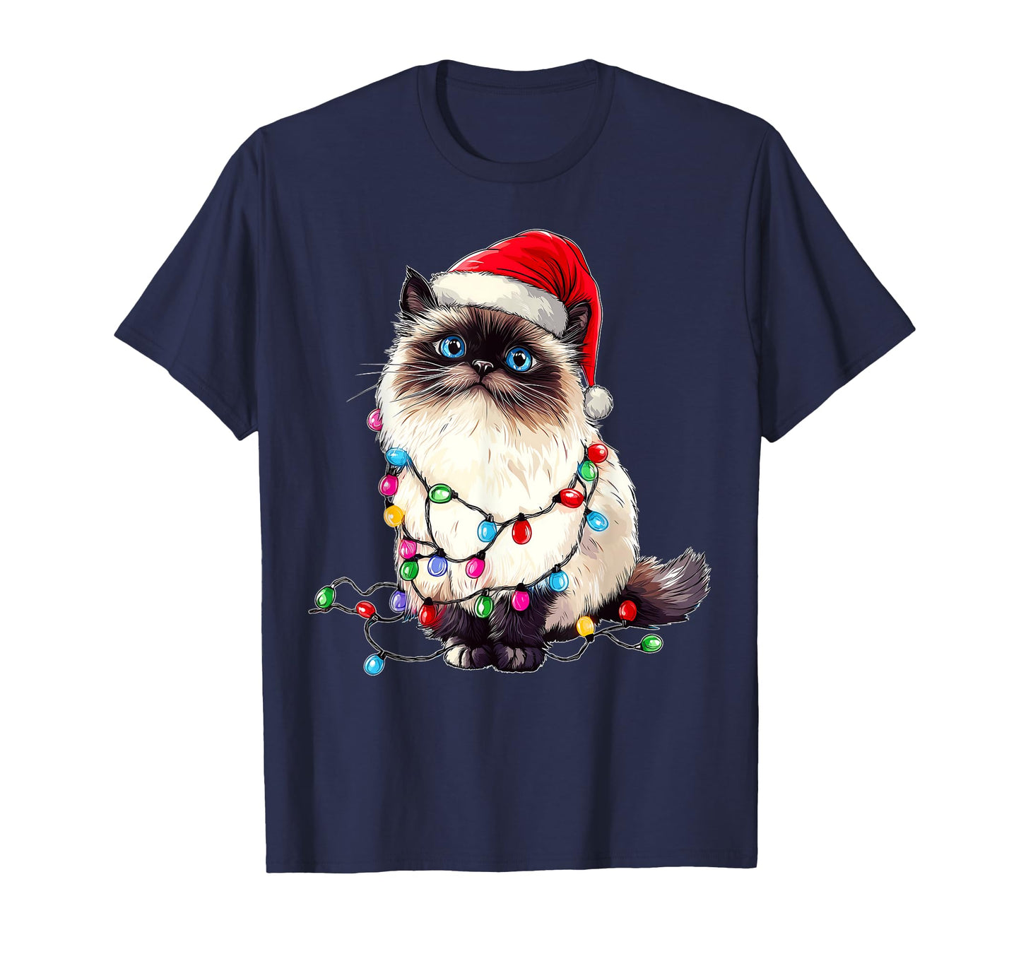 Himalayan Cat Christmas Hat Xmas T-Shirt