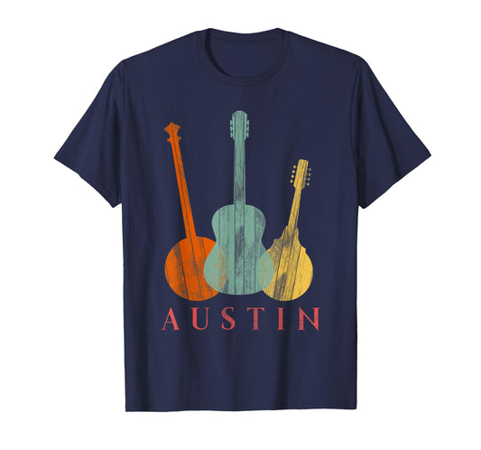 Austin Texas - Distressed Music T-Shirt