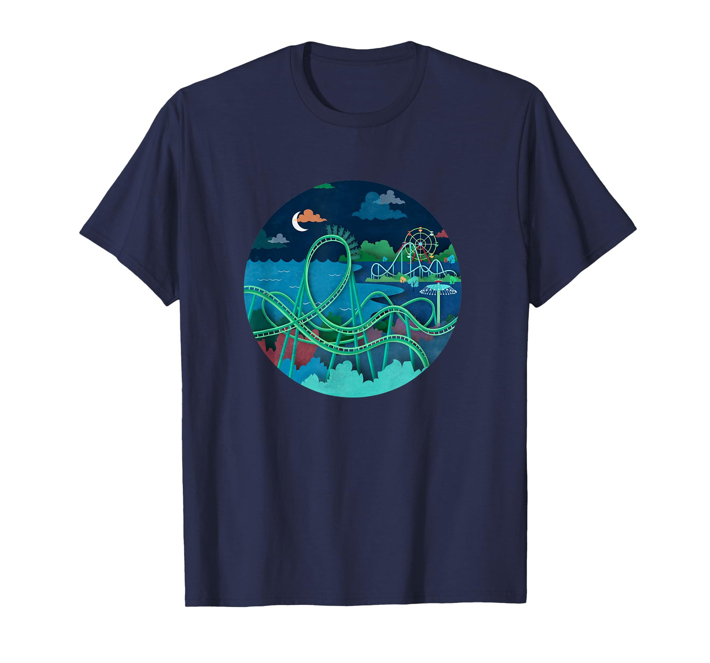 ArtofClaire Raptor Roller Coaster T-Shirt - Unisex-Kids, Black, Small